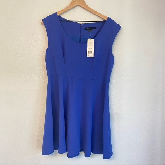 French Connection empire Blue Dress new with tags size 12 - Picture 1 of 5